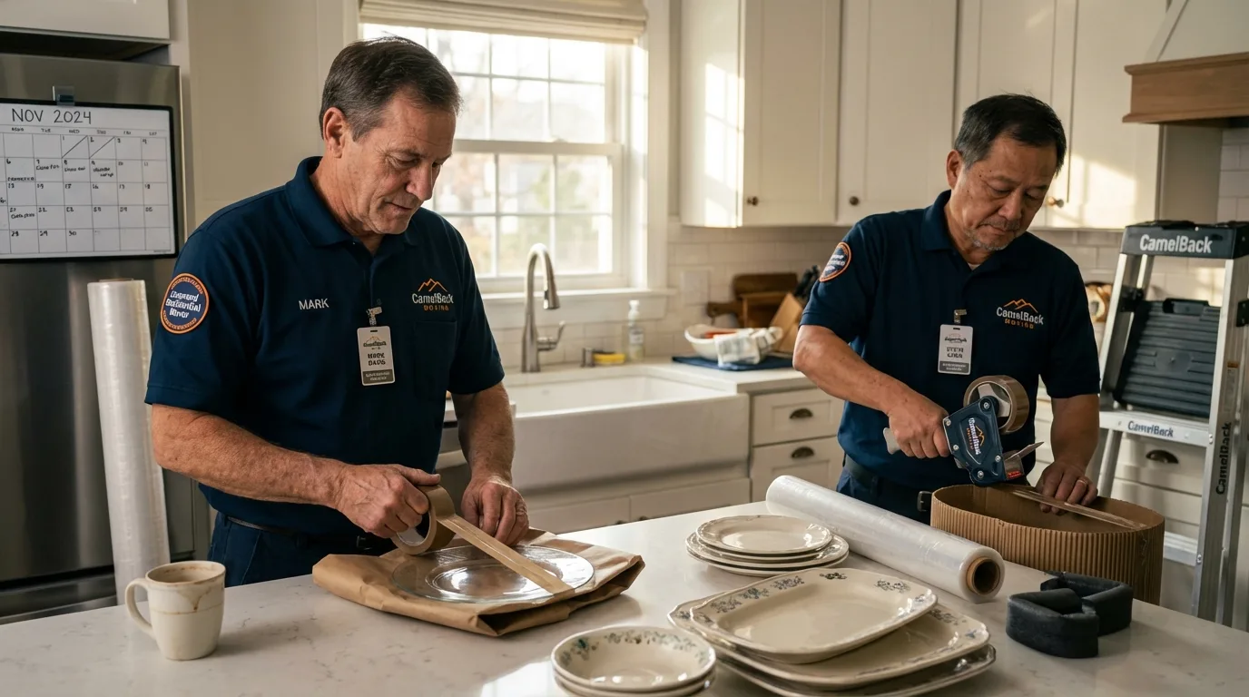 Professional crew packing kitchen dishware in Cuthbert, GA